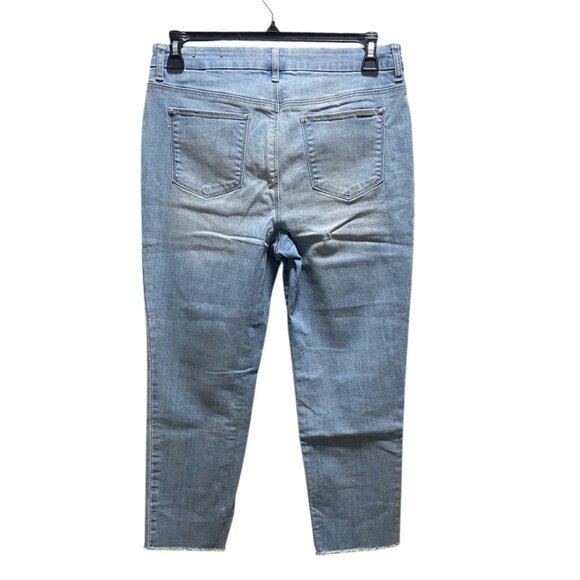 Chico’s So Slimming Girlfriend Crop Jeans Blue Size 1(M Short) Coastal Preppy - Picture 11 of 13